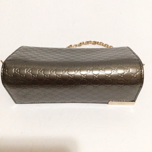 Gucci Metallic Gray Wallet on Chain - Picture 11 of 16